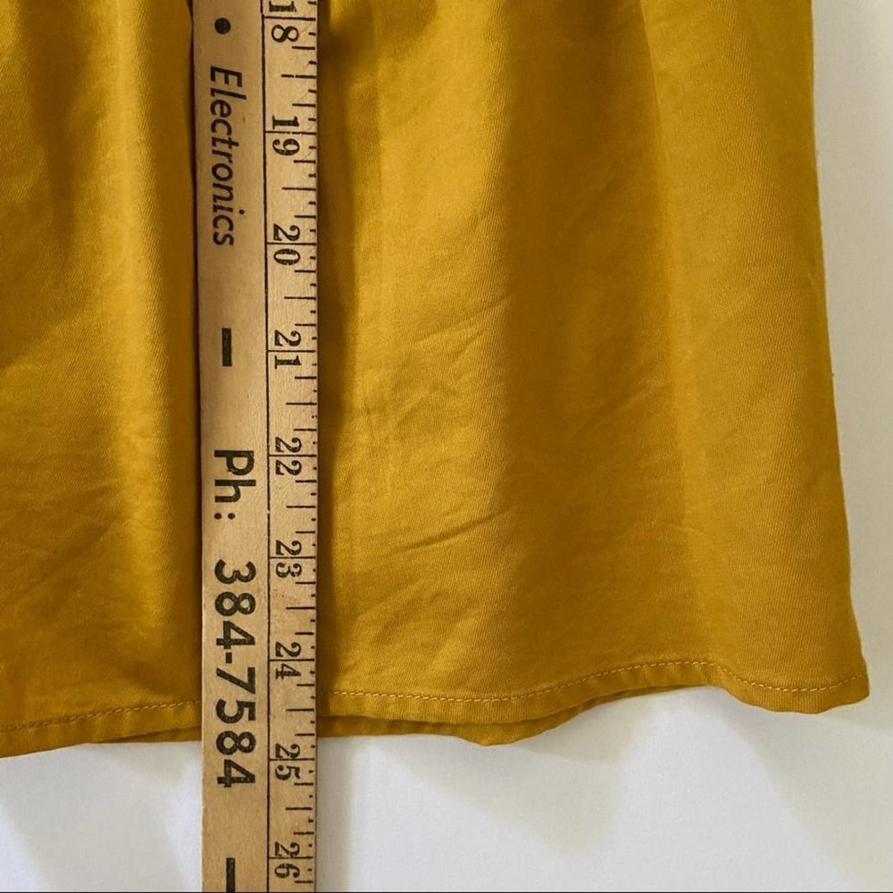 Time and Tru Tiered Peplum Mustard Top Small - Picture 9 of 9
